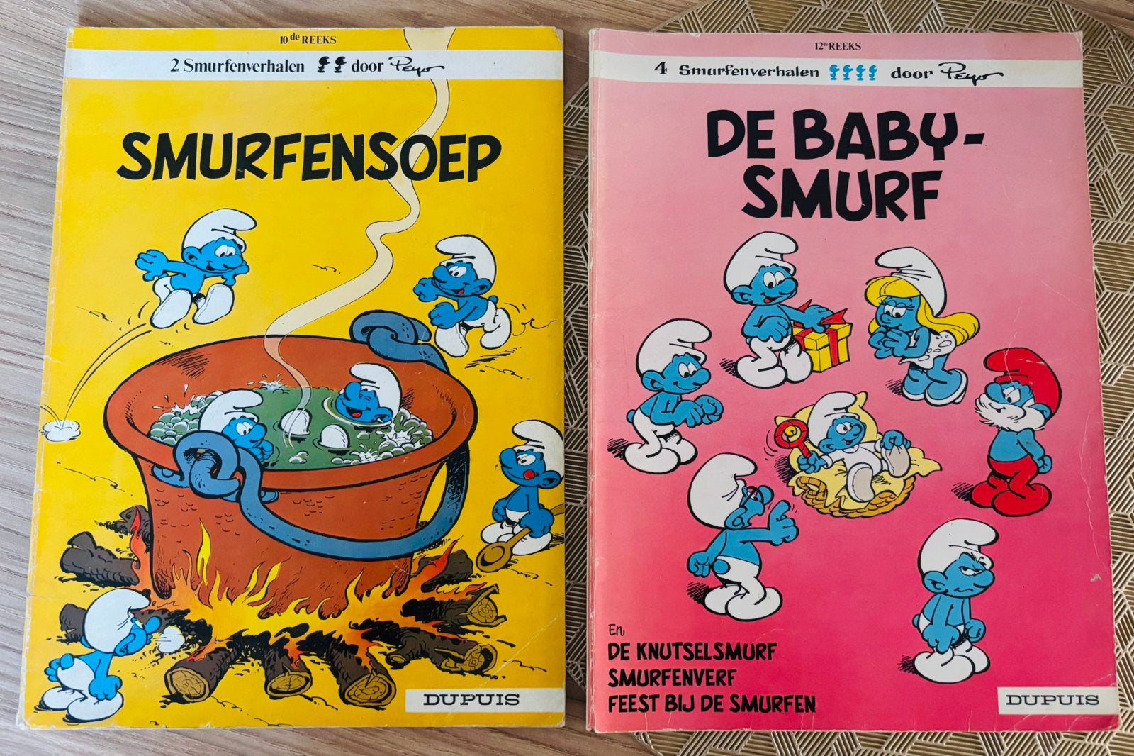 2 Smurfen stripboeken jaren 80, Enlèvement ou Envoi, Utilisé, Bébé Schtroumpf, Bande dessinée
