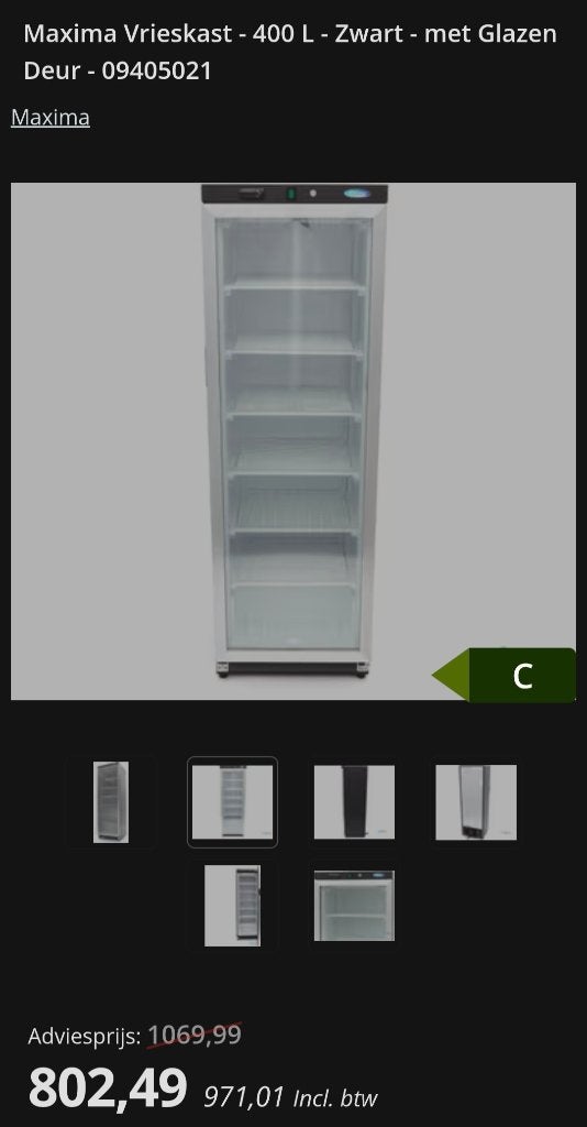 Frigo diepvriezer, Elektronische apparatuur, Ophalen, 75 tot 100 liter, 60 cm of meer, Zo goed als nieuw