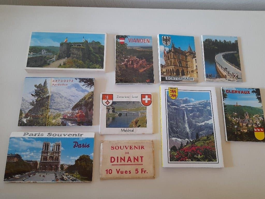 Collectie postkaarten - souvenir boekjes, jaren 1970, Verzamelen, Postkaarten | Buitenland, Ophalen of Verzenden