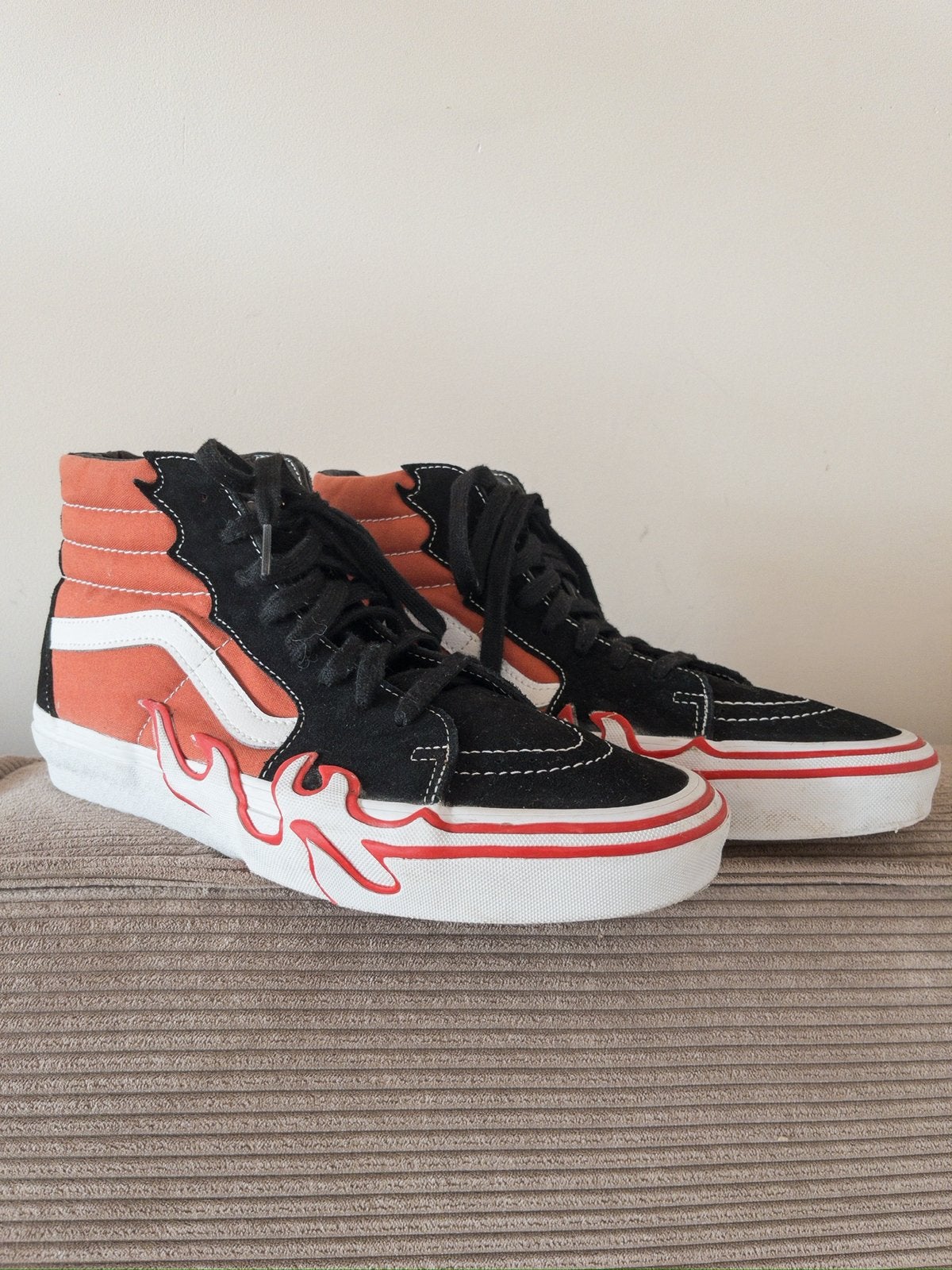 Vans Sk8-Hi Flame  – maat 42,5, Ophalen of Verzenden, Zo goed als nieuw, Wit, Sneakers