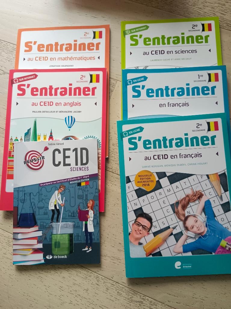10 Livres pour le CE1D niveau 2e secondaire, Enlèvement ou Envoi, Utilisé, Autres niveaux, Erasme