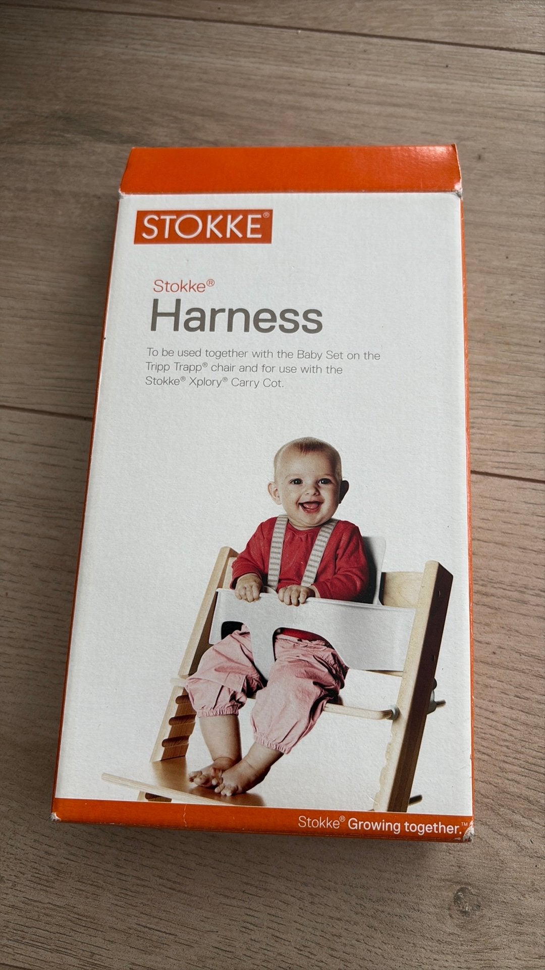 Stokke-harnas (oud model) — Tripp Trap 5-puntsgordel, Ophalen, Zo goed als nieuw
