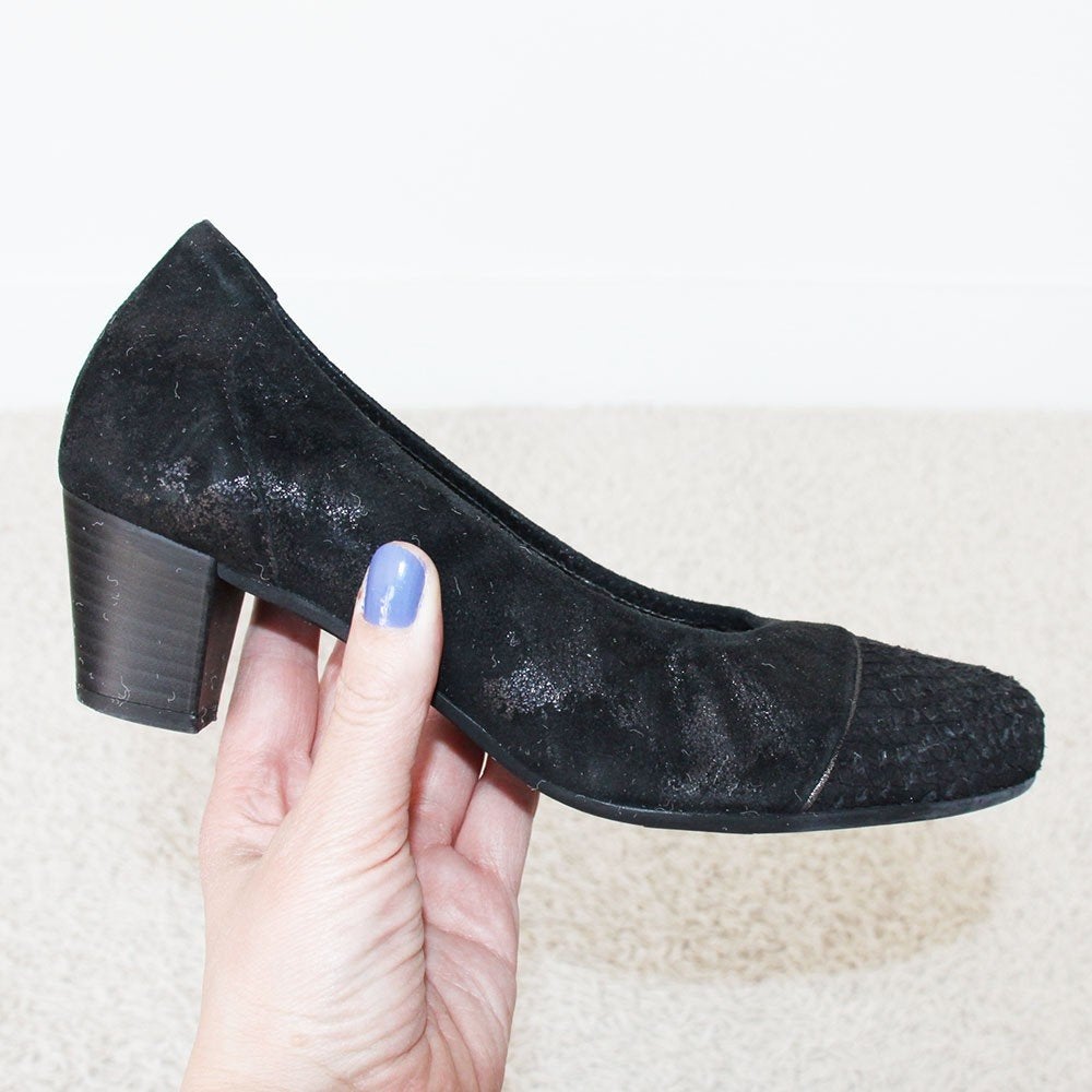 Prachtige Suede Gabor Pumps - 30 (Maat 5½H / 38½) € 55,-, Kleding | Dames, Schoenen, Pumps, Verzenden, Gabor Comfort, Zwart