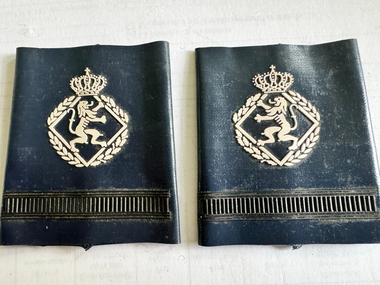 Paire d'écussons d’epaule ABL ERM, Enlèvement ou Envoi, Armée de terre, Emblème ou Badge