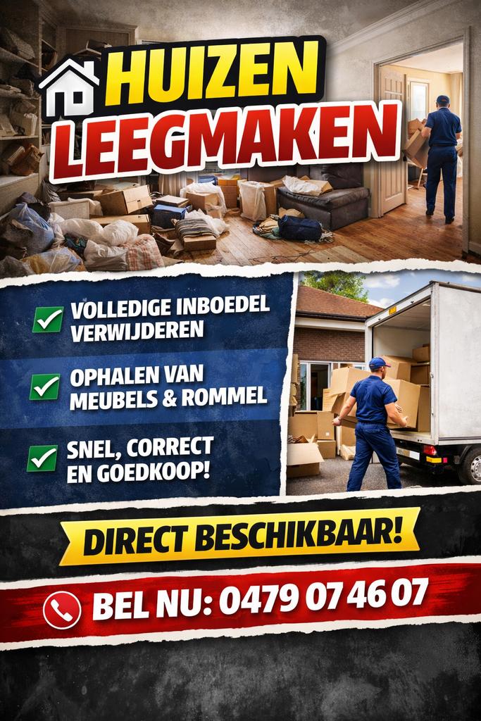 Professionele Woningontruiming – Snel, Discreet en Zorgeloos, Huis en Inrichting, Ophalen