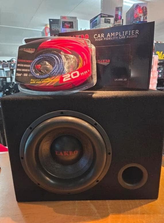dikke lakro pack 2300watt spl sub,monoblok,versterker.kitje