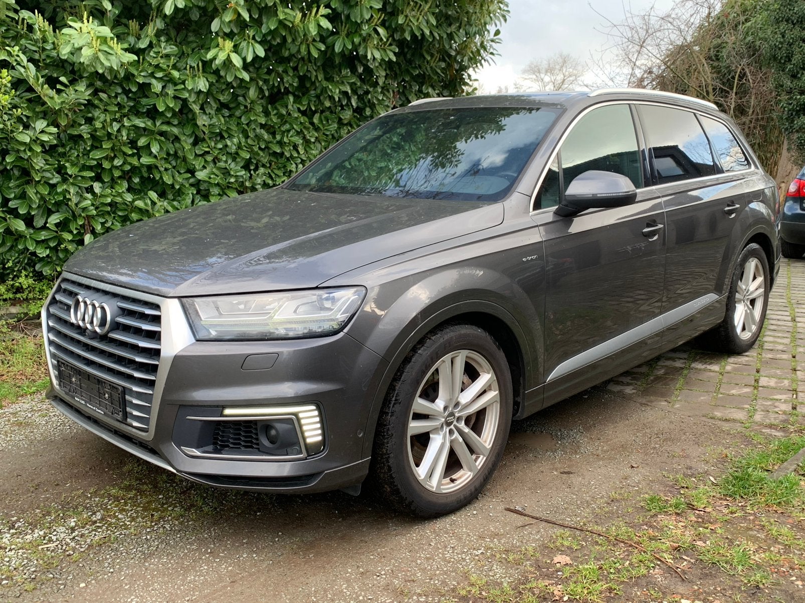 AUDI Q7etron 3.0TDI BJ.2018 Hybride 279.000km 258pk, Autos, Cuir, Argent ou Gris, Achat, Euro 6