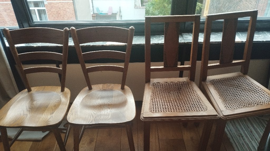 Chaises vintage, Maison & Meubles, Vintage, Brun, Enlèvement, Utilisé