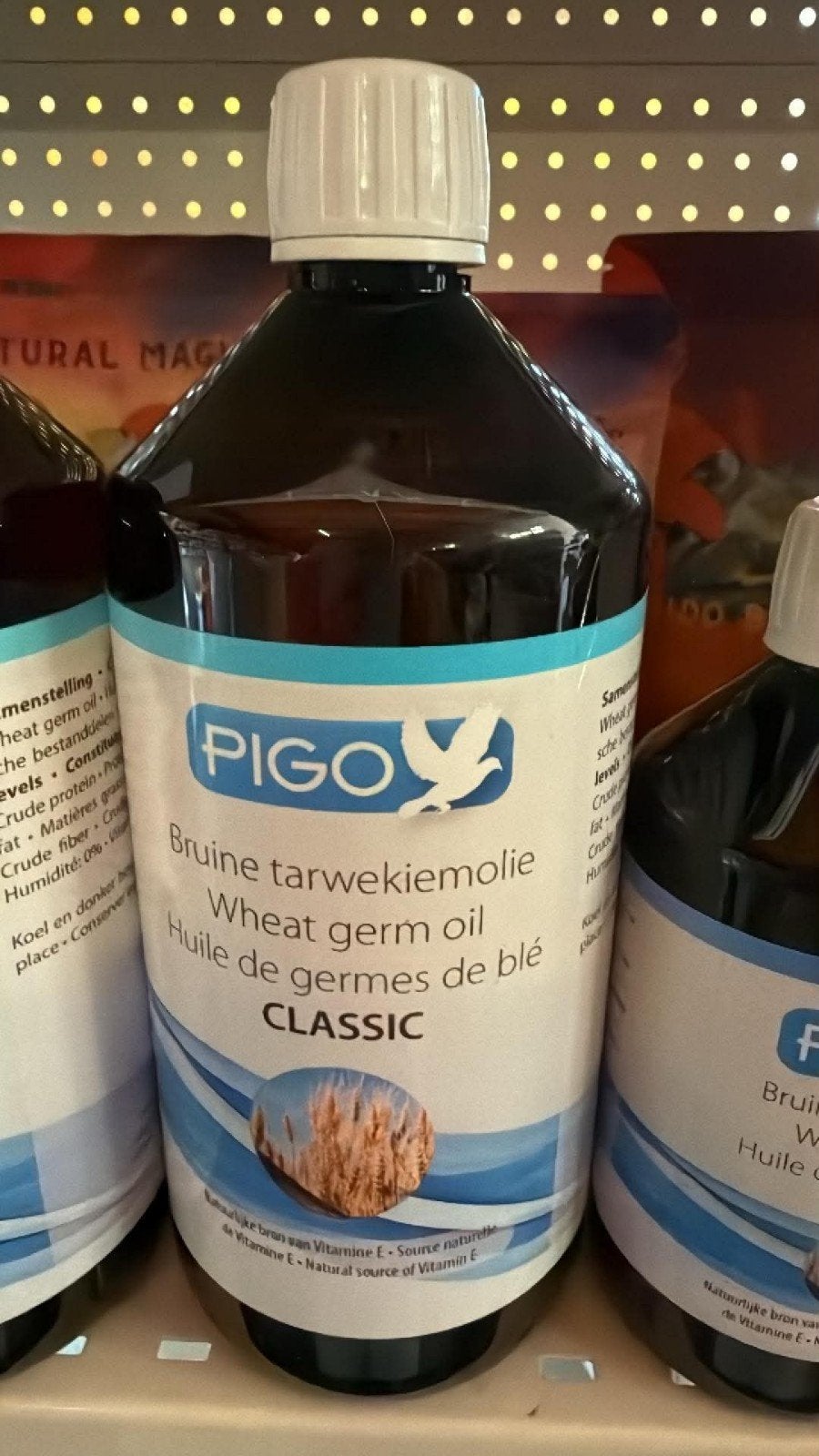 Pigo Tarwekiemolie Classic (1L) - Vit E + Veren + veel meer, Dieren en Toebehoren, Ophalen, Nieuw, Eten en Drinken