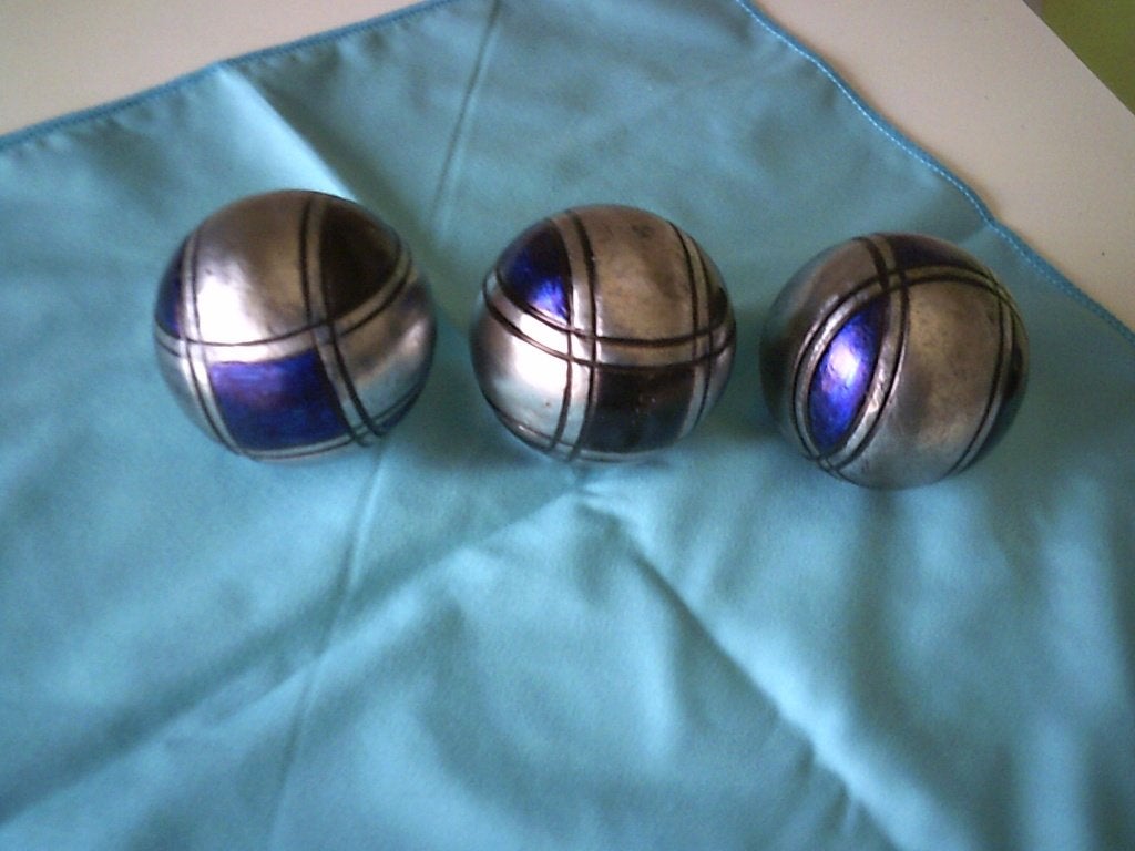 Petanque Blauw/Zwart, Ophalen of Verzenden, Zo goed als nieuw