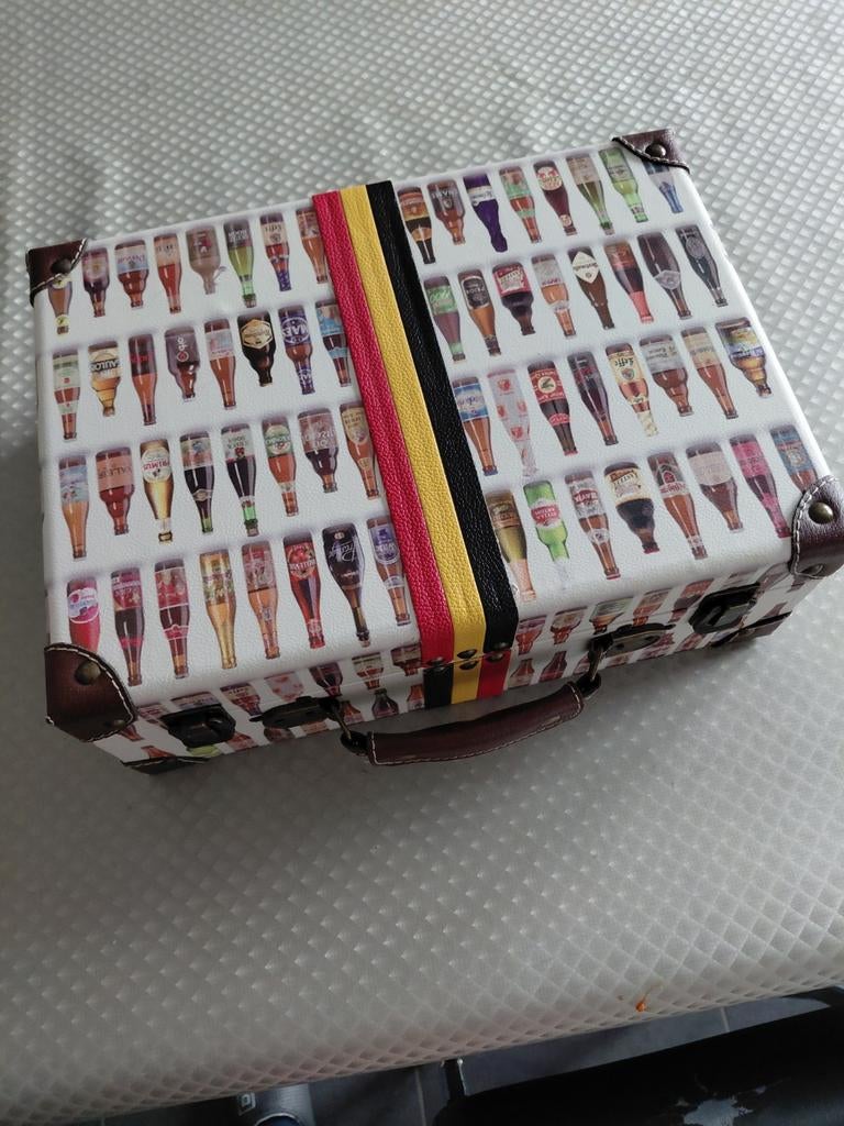 Koffer met begische bieren erop afgebeeld belgium box, Ophalen of Verzenden