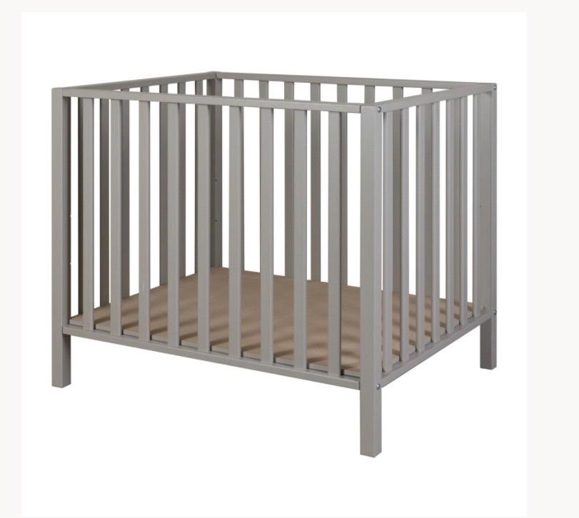 Quax box Cubic (donker grijs) met childwood matras, Kinderen en Baby's, Ophalen, Gebruikt, Vierkant, In hoogte verstelbaar