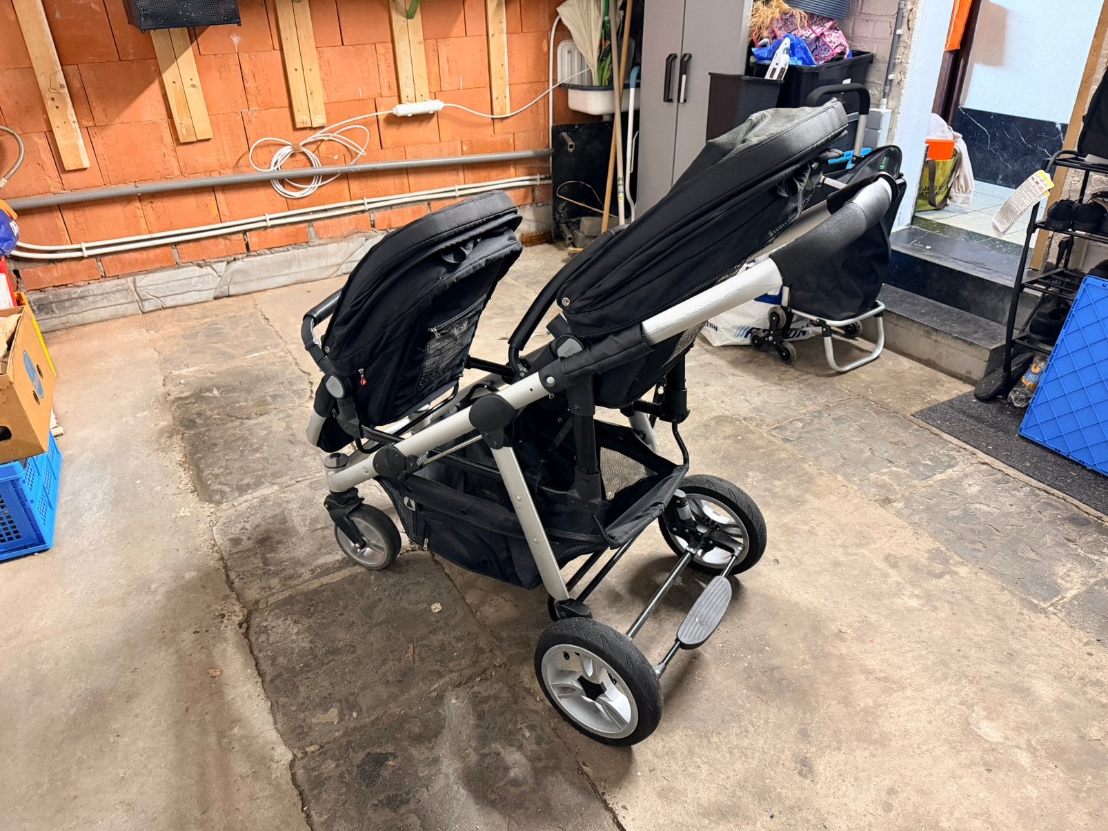 Dubbele buggy, Ophalen, Gebruikt