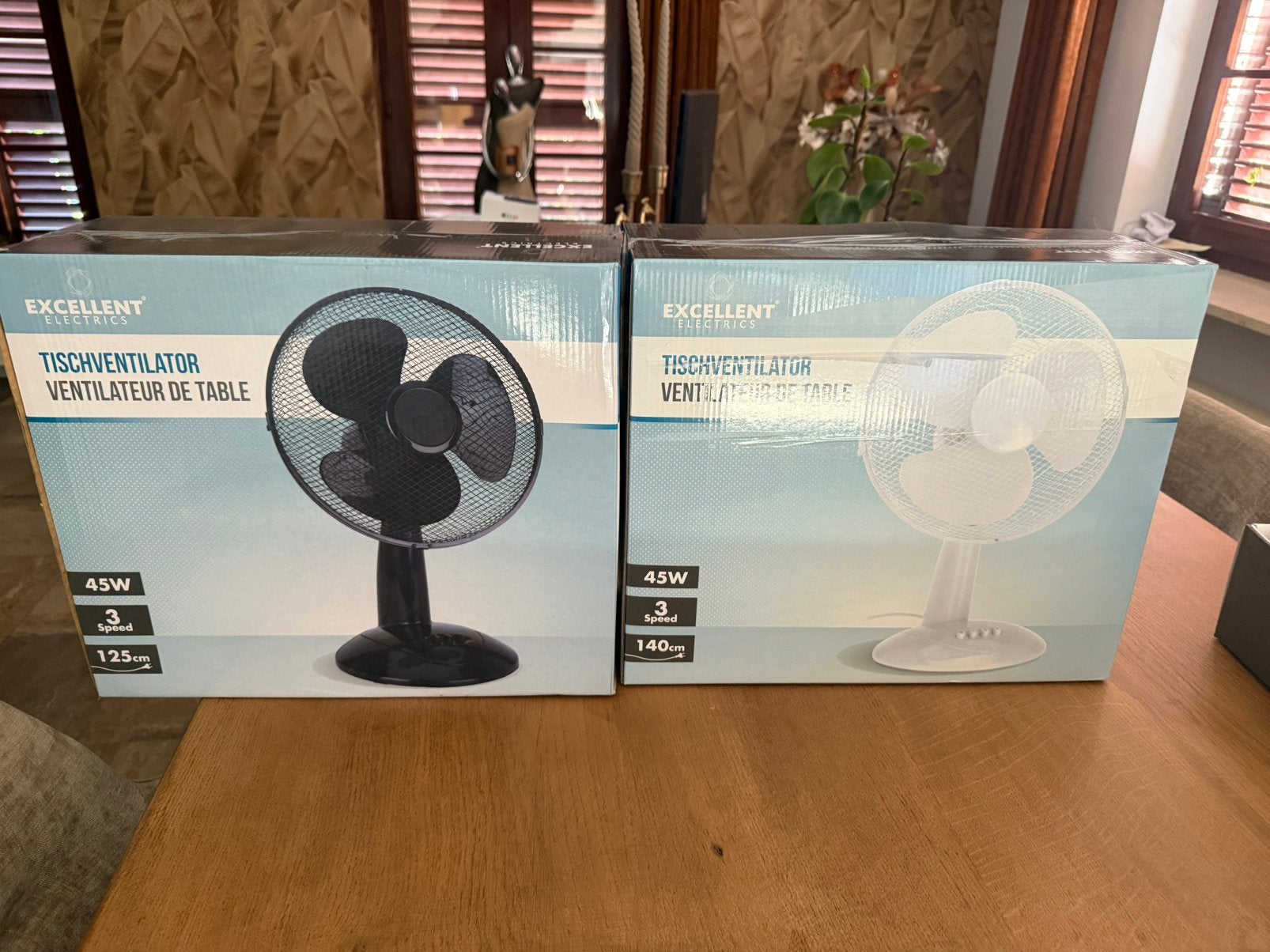 2 tafelventilstoren, Elektronische apparatuur, Ventilatoren, Verzenden, Nieuw, Tafelventilator