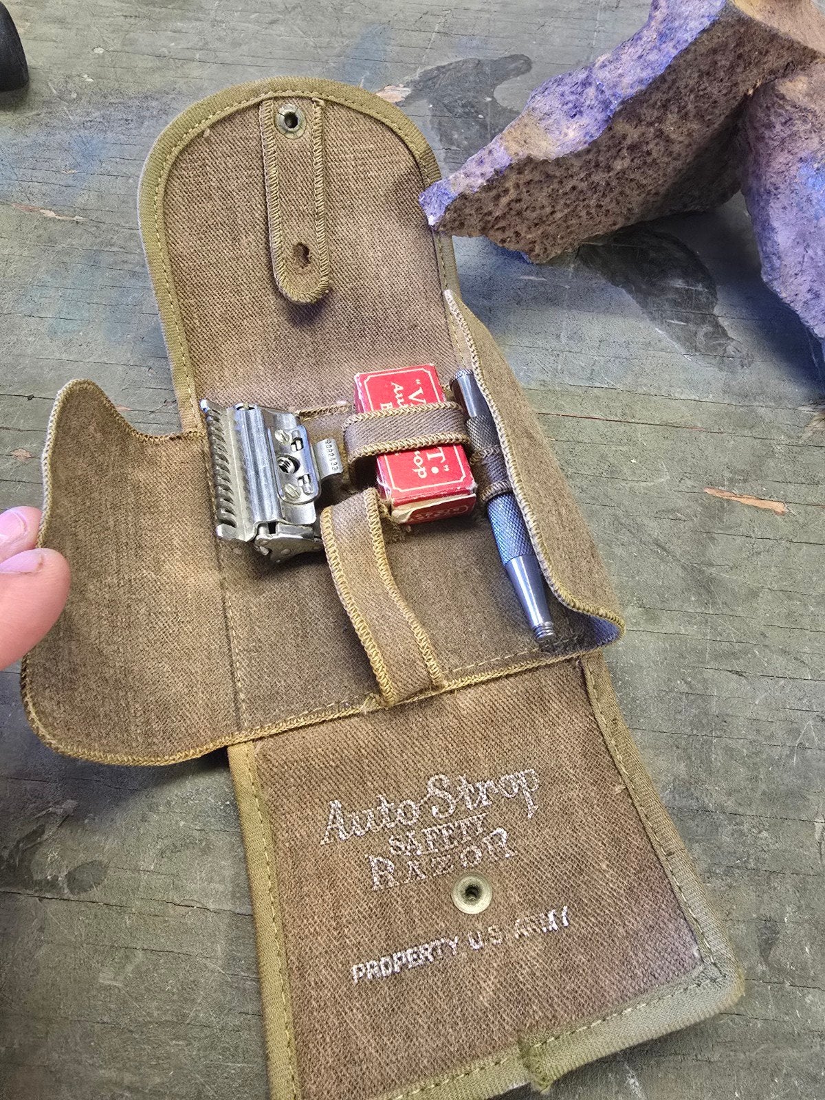 WWII US Auto-strap safety razor US army, Ophalen of Verzenden