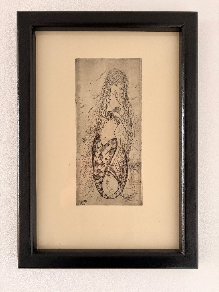 Gravure de Collette Fovel, Eau-forte, 1950 - 1999, Mythologie, Enlèvement