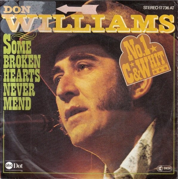 7" Don Williams  – Some Broken Hearts Never Mend, CD & DVD, Vinyles Singles, Enlèvement ou Envoi, 7 inch, Utilisé, Country et Western