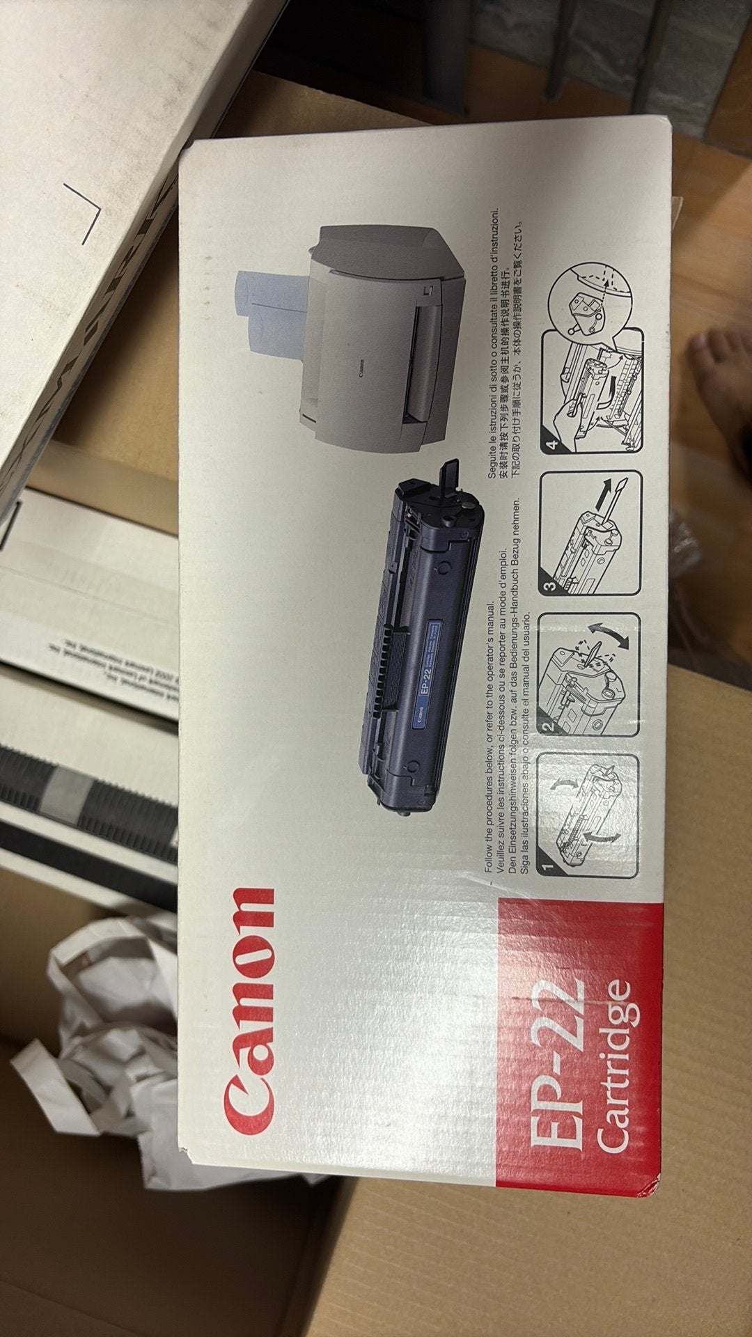 Canon EP-22, Enlèvement, Toner, Canon