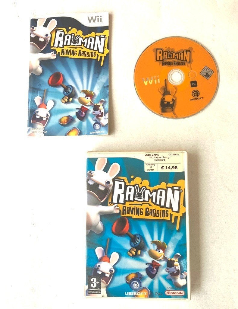 Rayman Raving Rabbids (Wii)., Games en Spelcomputers, Games | Nintendo Wii, Ophalen of Verzenden, Zo goed als nieuw
