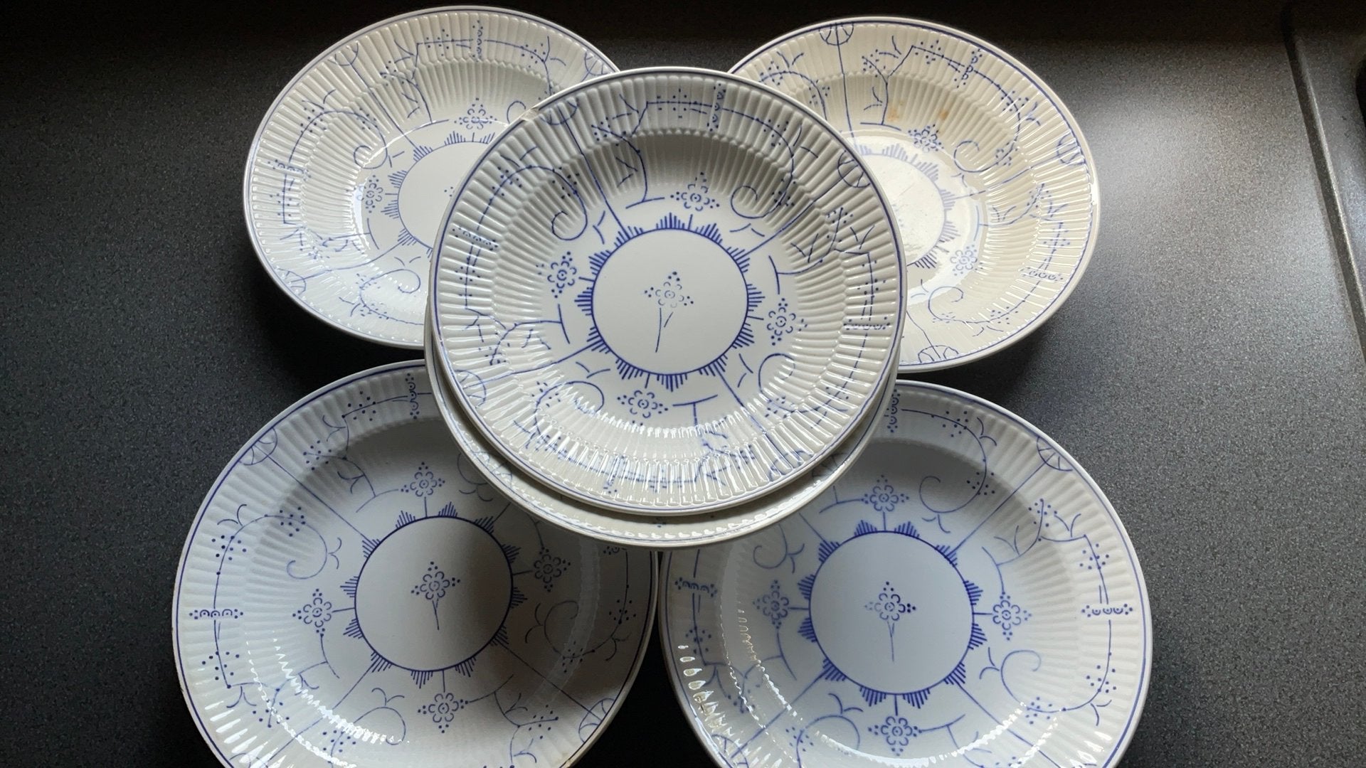 Boch soepborden 6 stuks, Huis en Inrichting, Keuken | Servies, Gebruikt, Vintage, Ophalen of Verzenden, Bord(en)