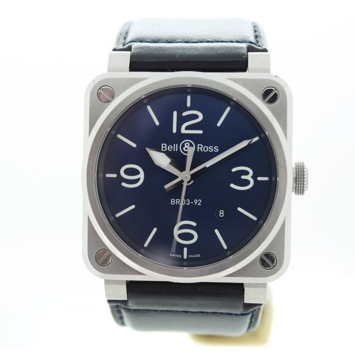 Bell&Ross polshorloge, Handtassen en Accessoires, Horloges | Heren, Leer, Staal, Polshorloge, Zo goed als nieuw