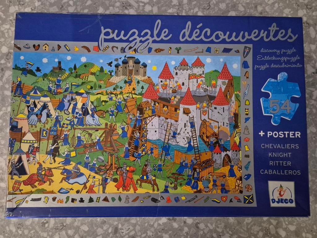 DJECO discovery puzzel Ridders (54 stuks), Ophalen
