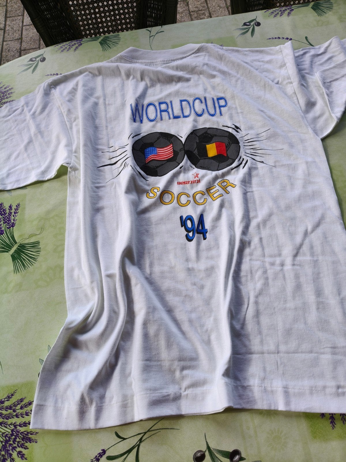 T-shirt voetbal '94. Maat L. Voor verzamelaars., Kleding | Heren, Ophalen, Maat 52/54 (L), Wit