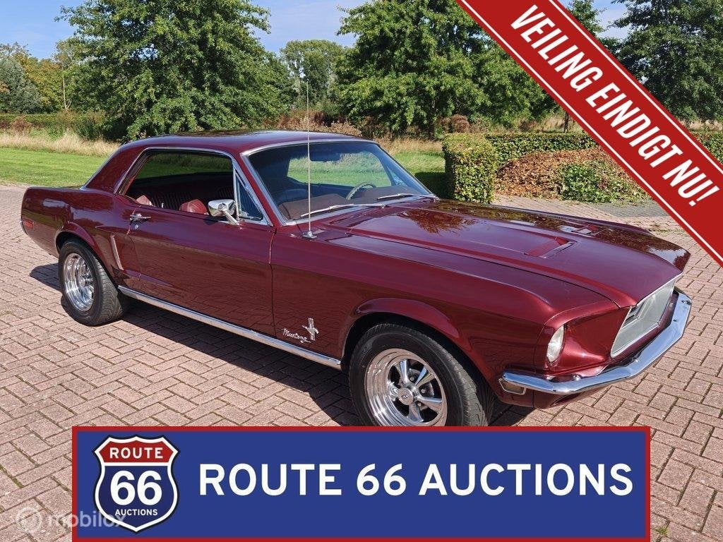 Ford Mustang Hardtop C-Code | 1968 | Route 66 Auctions, Autos, Achat, Entreprise, Boîte manuelle, Autre carrosserie