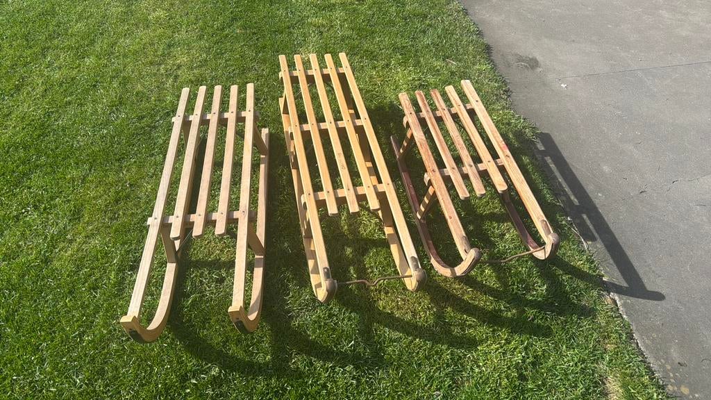 Houten slee diverse maten, Enlèvement, Comme neuf