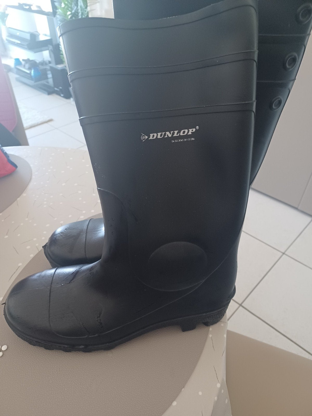 Rubberen laarzen maat 47.MERK: DUNLOP, Ophalen, Laarzen