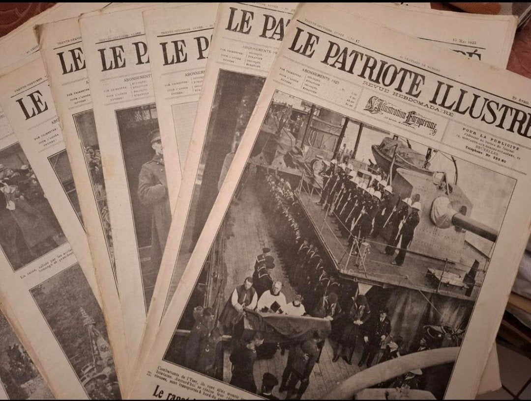 lot de 45 journaux Le patriote illustré 1922/1923, Enlèvement ou Envoi, Livre ou Revue