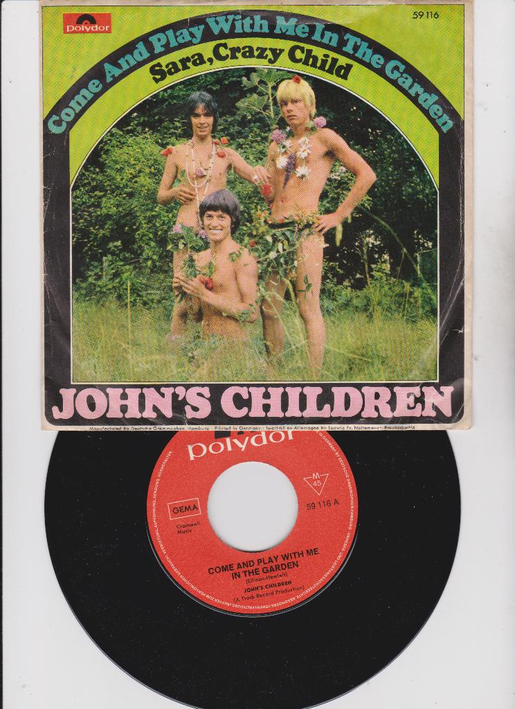 John's Children – Come And Play With Me In The Garden 1967, Gebruikt, Fotohoes, 7 inch, Single