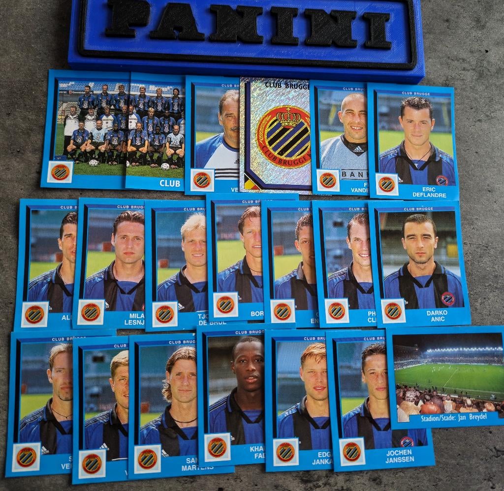 PANINI STICKERS 20X FOOTBALL 2000 CLUB BRUGGE VOETBAL, Hobby en Vrije tijd, Stickers en Plaatjes, Nieuw, Verzenden