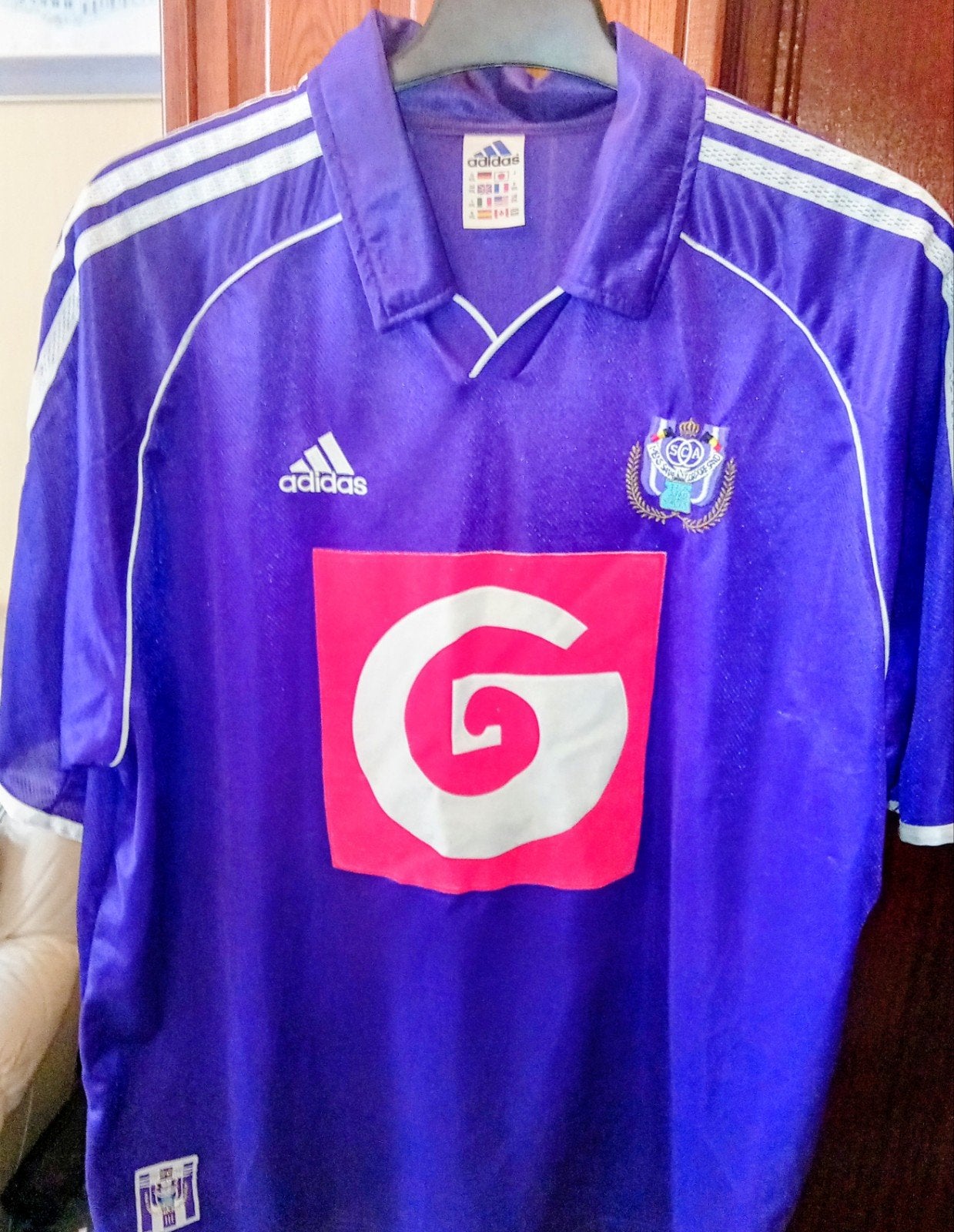Maillot de football  Anderlecht Vintage, Sports & Fitness, Taille XL, Enlèvement ou Envoi, Utilisé, Maillot