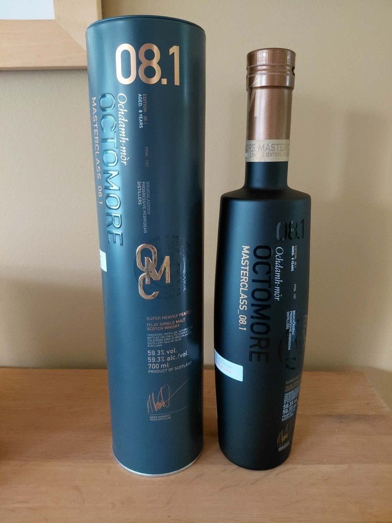Bruichladdich Octomore Edition 08.1 Masterclass 167 PPM 70cl, Ophalen of Verzenden