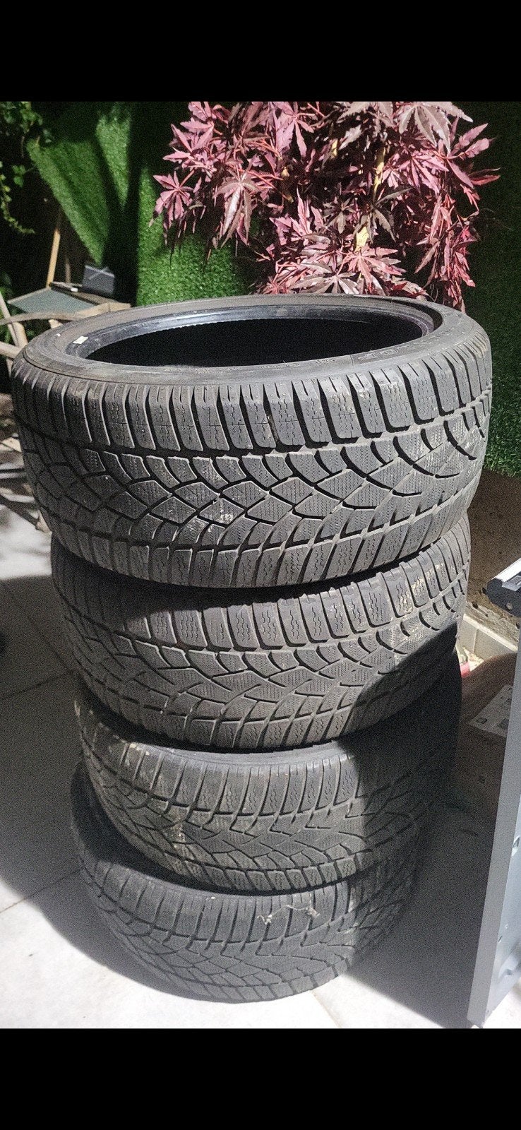 4x Winterbanden Dunlop 245 40 18, Autos : Pièces & Accessoires, Véhicule de tourisme, Enlèvement, Utilisé, Pneus hiver