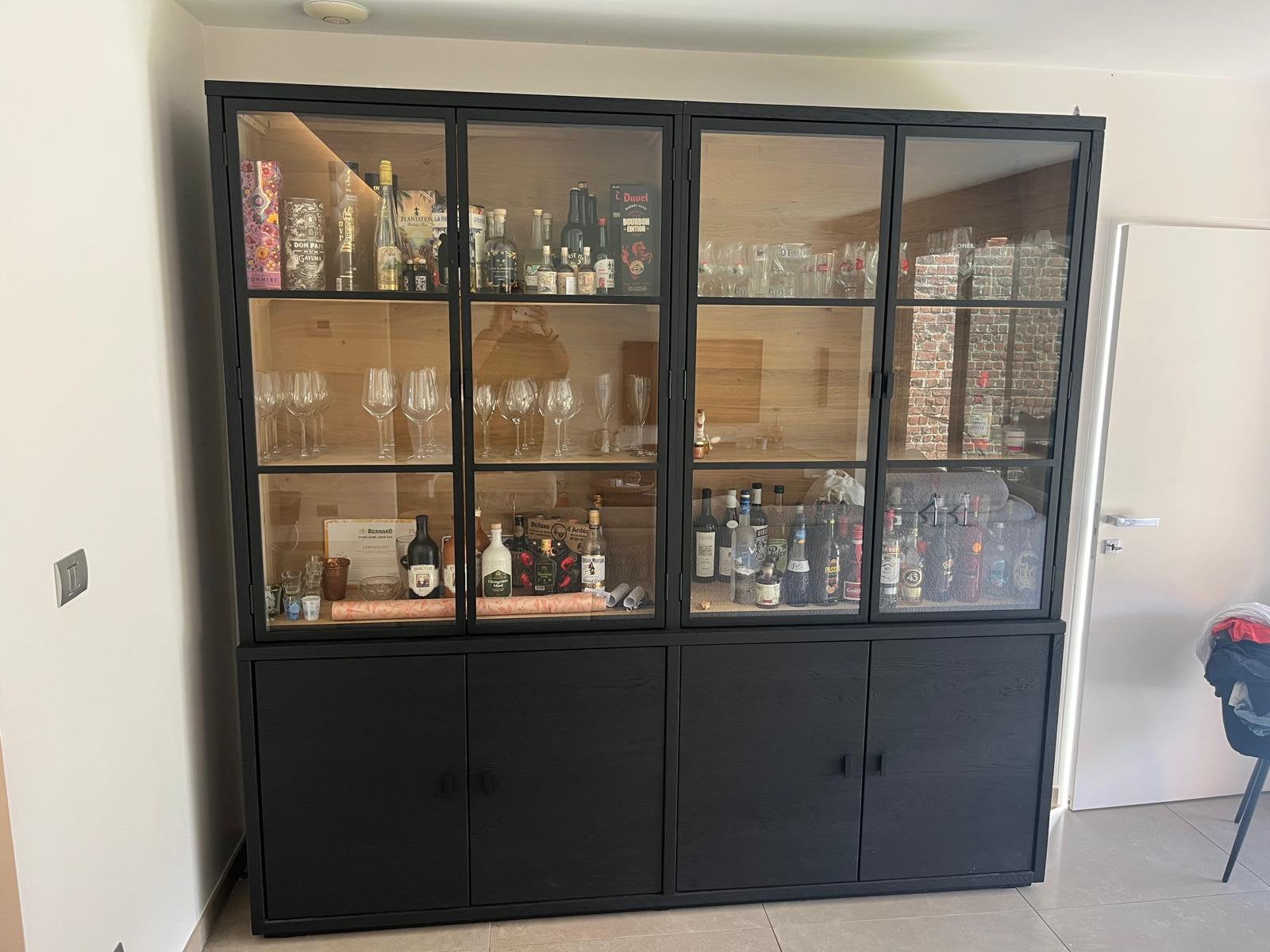 Belle vitrine, Maison & Meubles, Armoires | Vitrines, Comme neuf, 200 cm ou plus, 200 cm ou plus, 25 à 50 cm, Enlèvement