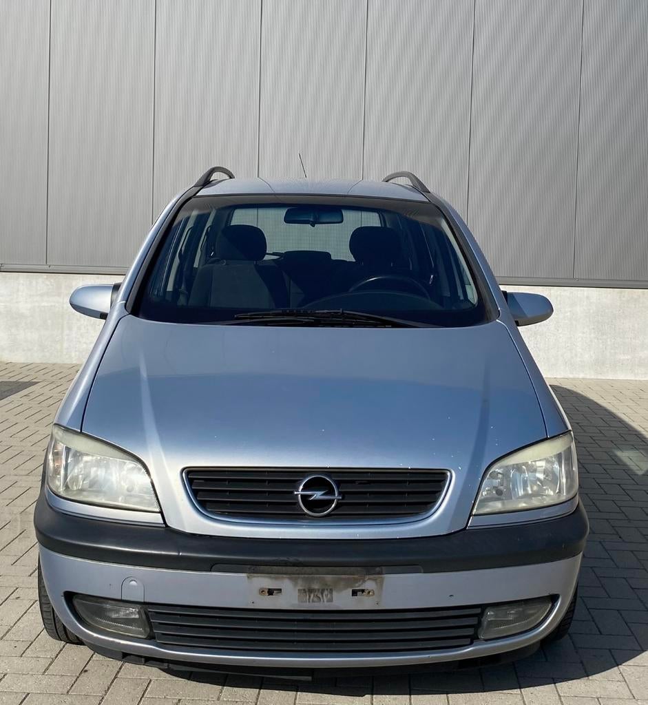 2002, Opel Zafira, 167.876km, 7 zitplaatsen, Auto's, Opel, Zwart, 1600 cc, Bedrijf, 5 deurs