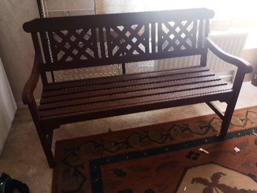 Banc d'extérieur en bois 140 cm, Jardin & Terrasse, Enlèvement