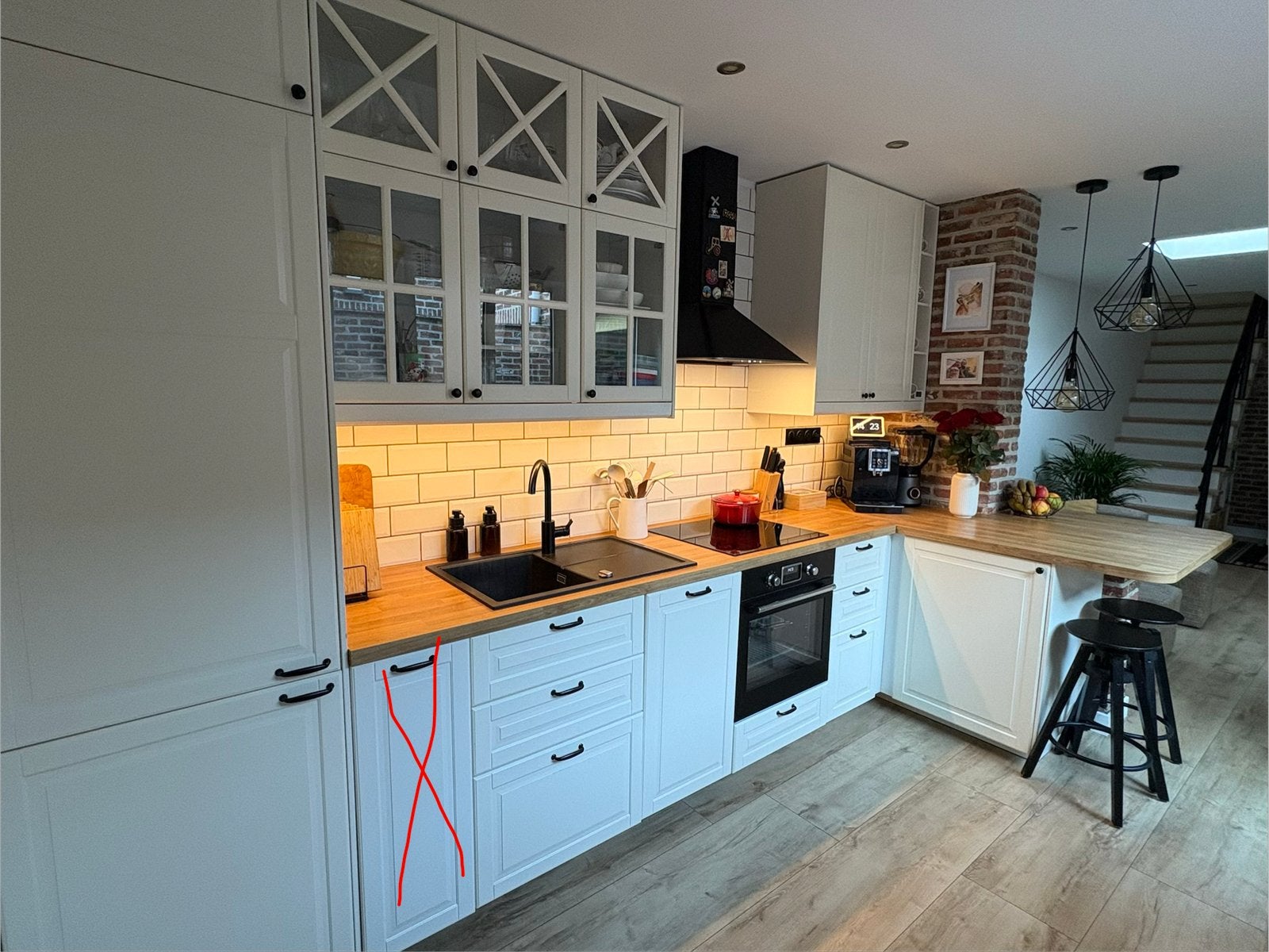 IKEA BODBYN ecru fronten - gebruikt, Ophalen of Verzenden, Gebruikt, Overige typen