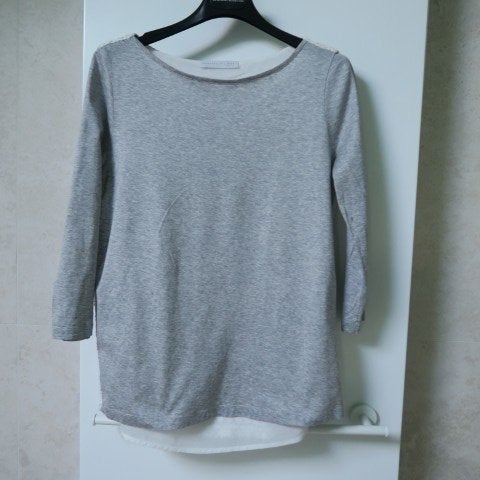 T-shirt grijs wit kant Fabiana Filippi mt 38 (it 42), Kleding | Dames, Maat 38/40 (M), Nieuw, Ophalen of Verzenden, Lange mouw