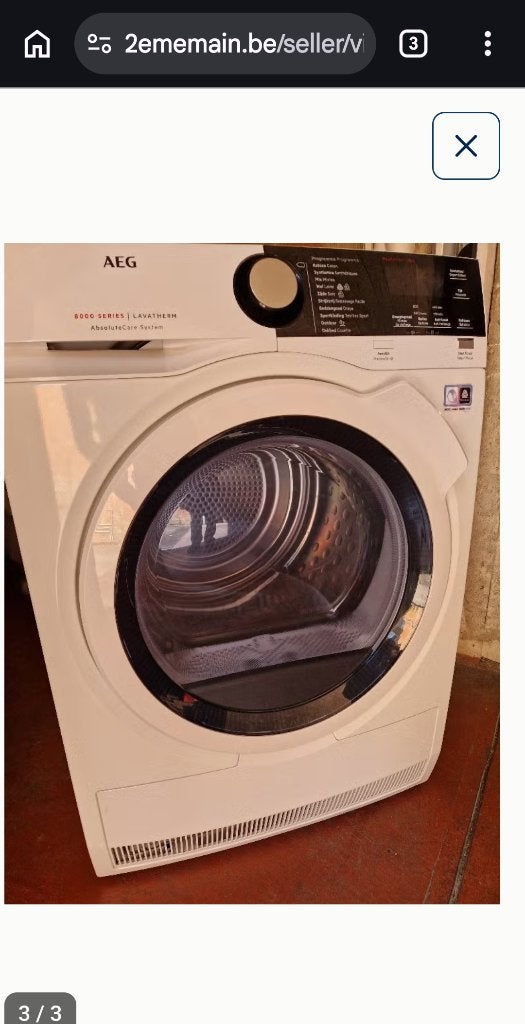 Sèche linge AEG 8kg pompe à chaleur A ++. Série 8000, Enlèvement, Comme neuf, Chargeur frontal