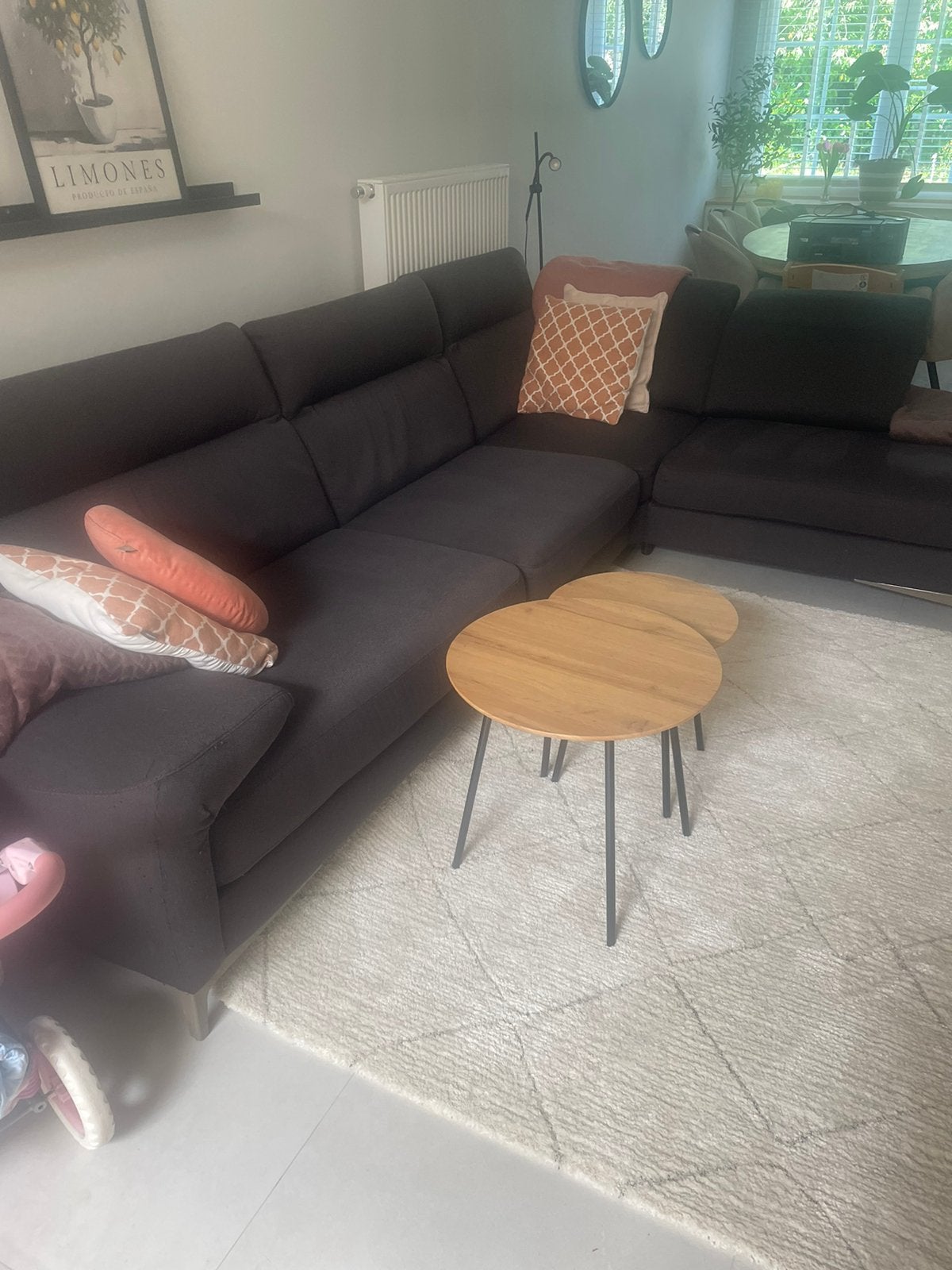 Moderne Salon taupe/bruine kleur, Ophalen, Gebruikt, Stof, Moderne stijl