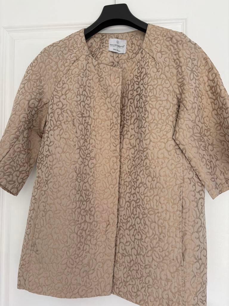 Feestelijk 3/4 vest S :beige/goud vh italiaanse RINASCIMENTO, Kleding | Dames, Ophalen, Beige, Zo goed als nieuw, Jasje