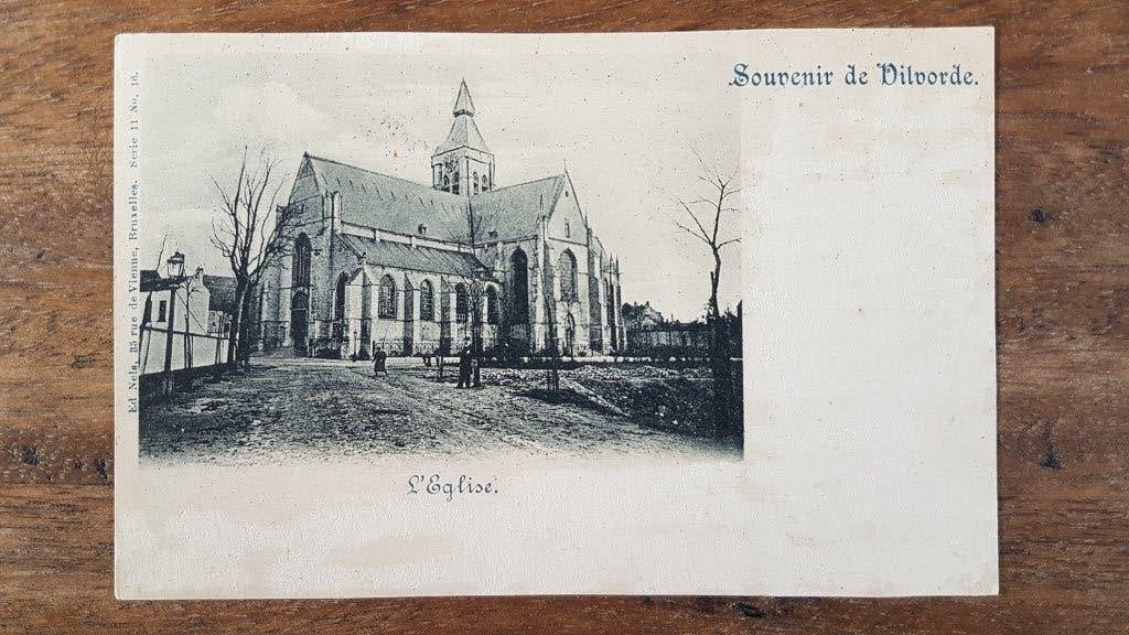 Postkaart Vilvoorde Souvenir de Vilvorde L'Eglise, Enlèvement ou Envoi, Avant 1920, Affranchie, Brabant Flamand