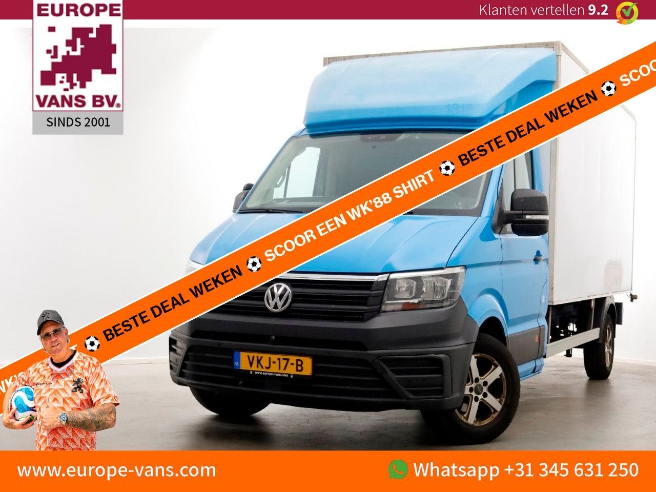 Volkswagen Crafter 35 2.0 TDI E6 Bakwagen met achterdeuren 2, Parkeersensor, Blauw, Bedrijf, 277 g/km