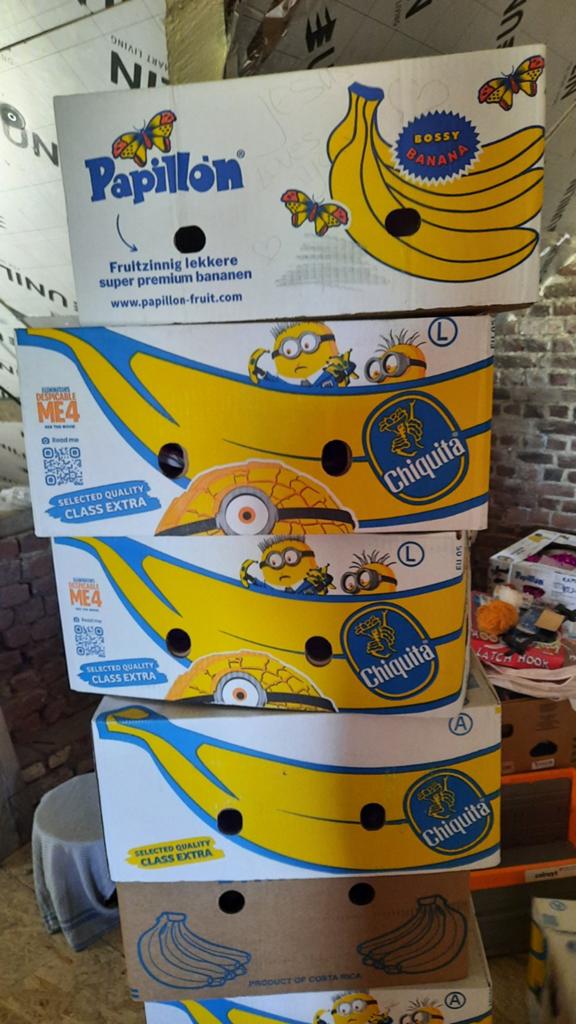 Bananendozen, Ophalen, Gebruikt, Doos