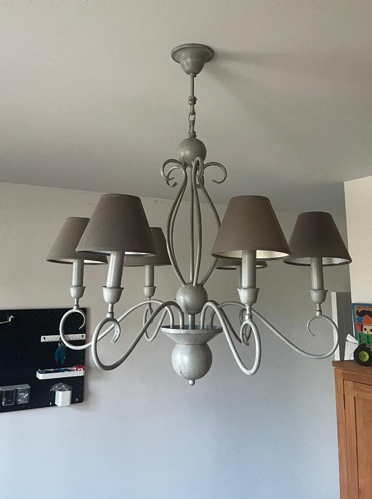 luster /  hanglamp, Huis en Inrichting, Lampen | Hanglampen, Ophalen, Zo goed als nieuw, Stof