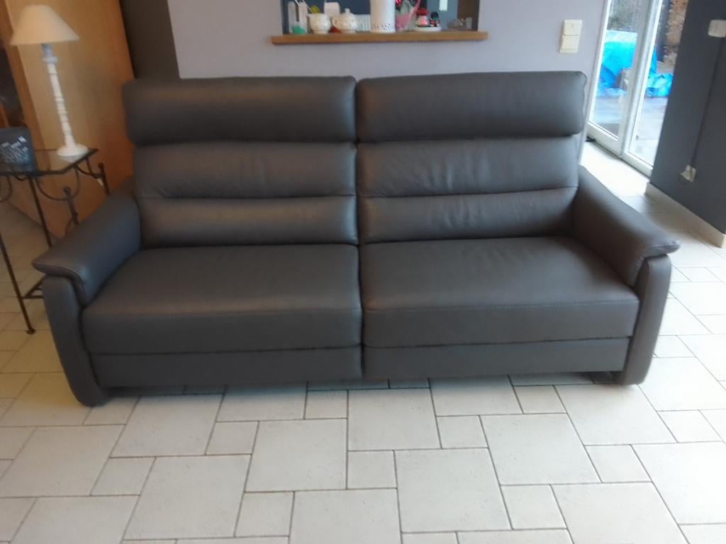 Salon cuir, Quatre personnes ou plus, Banc droit, Comme neuf, Enlèvement