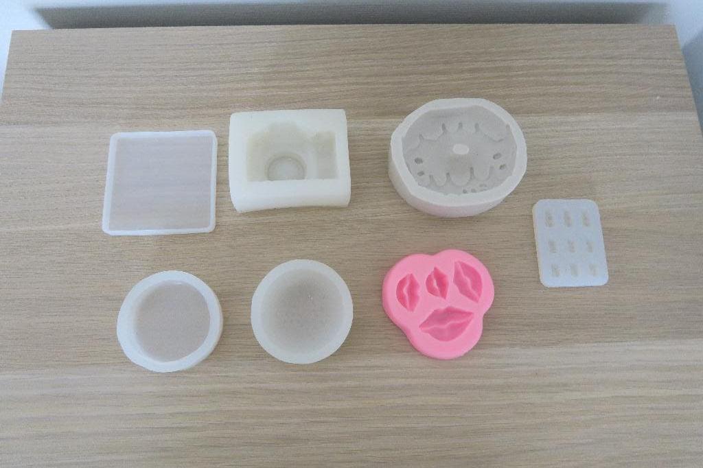 7 siliconen mallen voor gietklei, Overige thema's, Ophalen of Verzenden, Zo goed als nieuw, Rubber
